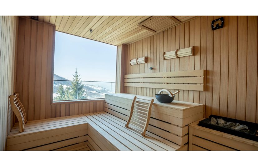 A calm hotel interior bathed in natural light